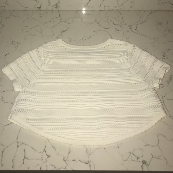 New Torn by Ronny Kobo Lena XS pointelle crop top - Picture 7 of 8